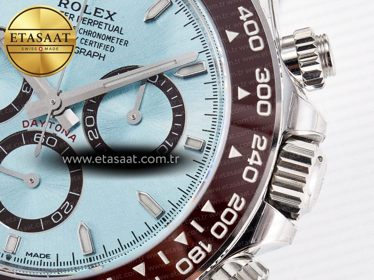 Rolex Daytona 126506 VSF 40mm SS 1:1 Best Edition Ice Blue Stick Dial on SS Bracelet SA4131 Super Clone - Görsel 12
