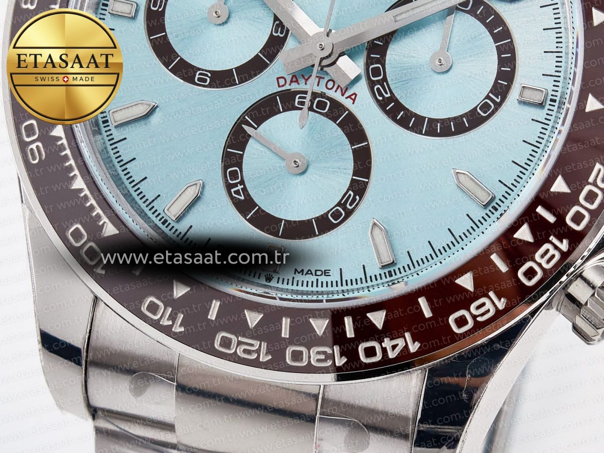 Rolex Daytona 126506 VSF 40mm SS 1:1 Best Edition Ice Blue Stick Dial on SS Bracelet SA4131 Super Clone - Görsel 13