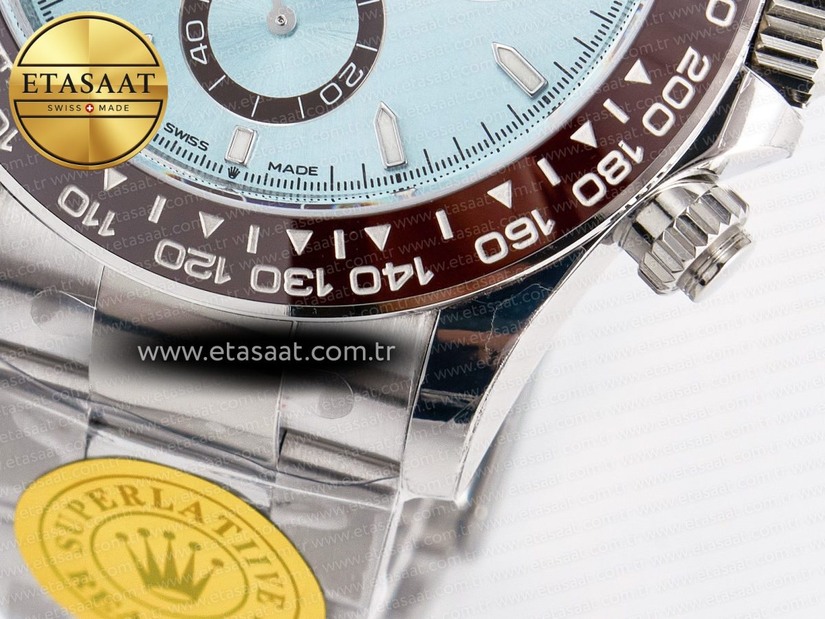 Rolex Daytona 126506 VSF 40mm SS 1:1 Best Edition Ice Blue Stick Dial on SS Bracelet SA4131 Super Clone - Görsel 14