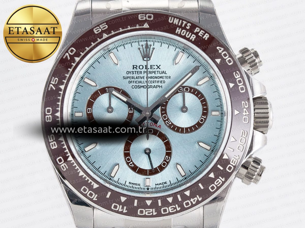 Rolex Daytona 126506 VSF 40mm SS 1:1 Best Edition Ice Blue Stick Dial on SS Bracelet SA4131 Super Clone - Görsel 4