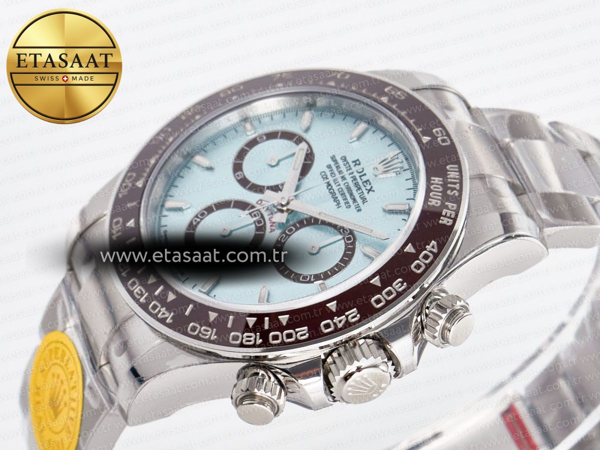 Rolex Daytona 126506 VSF 40mm SS 1:1 Best Edition Ice Blue Stick Dial on SS Bracelet SA4131 Super Clone - Görsel 6