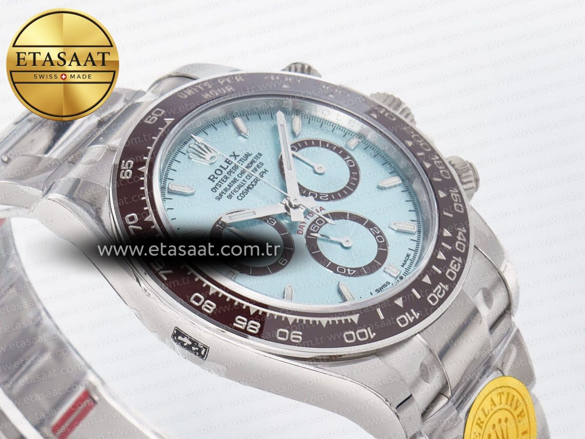 Rolex Daytona 126506 VSF 40mm SS 1:1 Best Edition Ice Blue Stick Dial on SS Bracelet SA4131 Super Clone - Görsel 7
