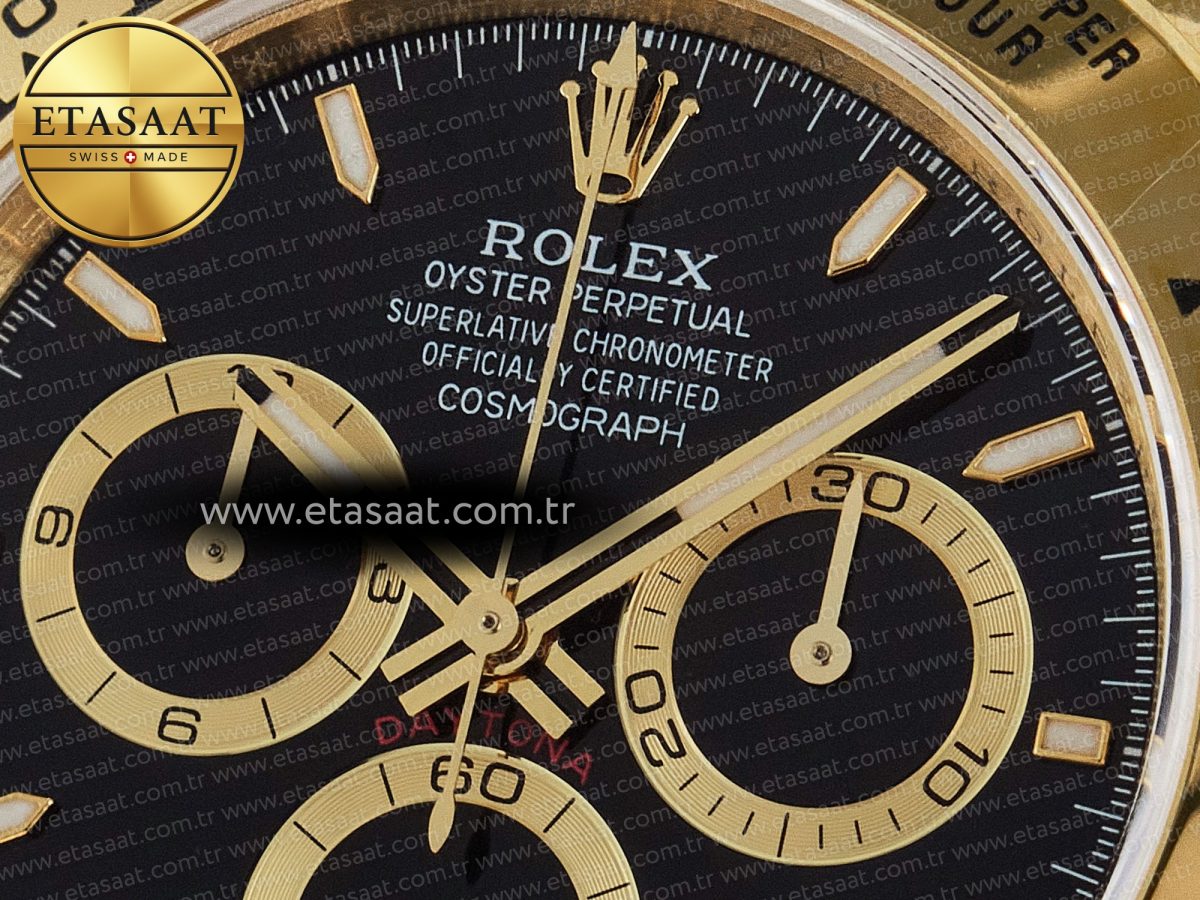 Rolex Daytona 126508 QF 1:1 Best Edition Black Dial on YG Braclet SH4131 V5 - Görsel 10