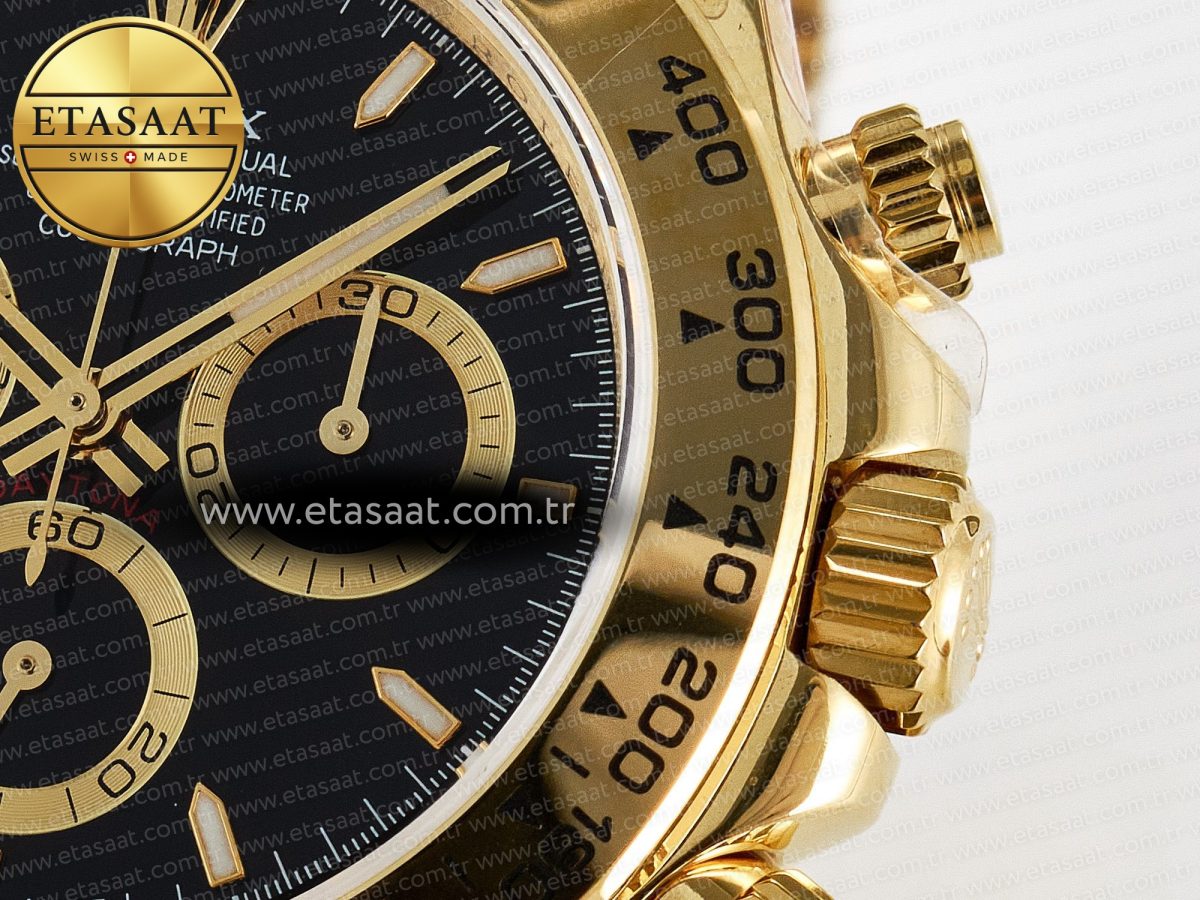 Rolex Daytona 126508 QF 1:1 Best Edition Black Dial on YG Braclet SH4131 V5 - Görsel 11