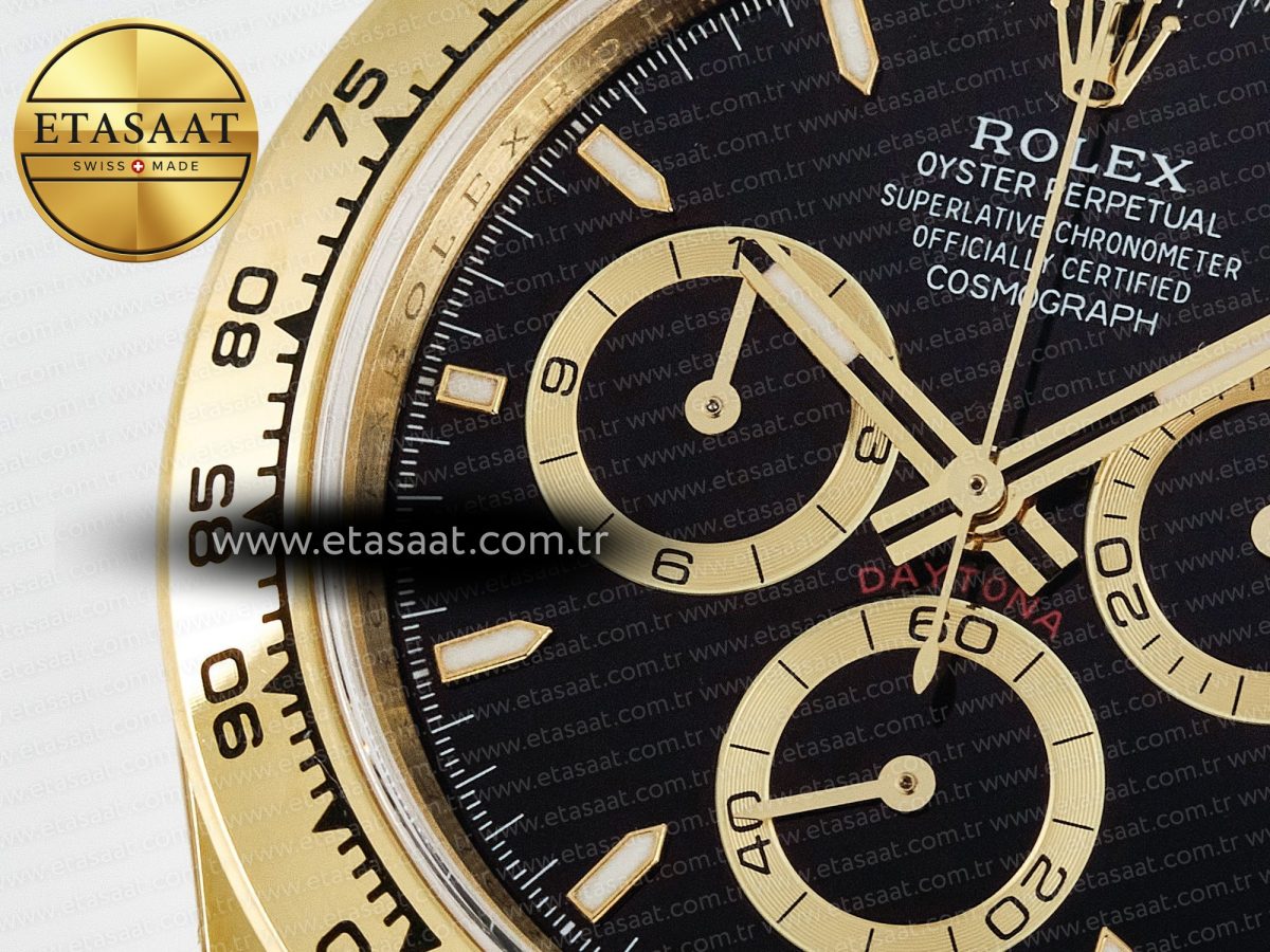 Rolex Daytona 126508 QF 1:1 Best Edition Black Dial on YG Braclet SH4131 V5 - Görsel 13