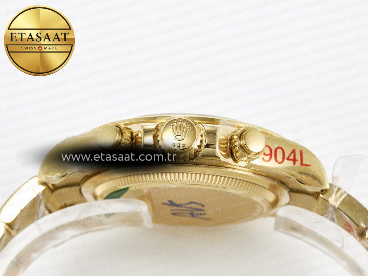 Rolex Daytona 126508 QF 1:1 Best Edition Black Dial on YG Braclet SH4131 V5 - Görsel 15