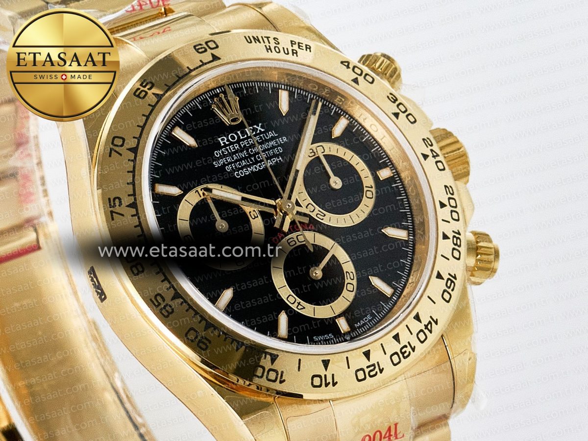 Rolex Daytona 126508 QF 1:1 Best Edition Black Dial on YG Braclet SH4131 V5 - Görsel 5