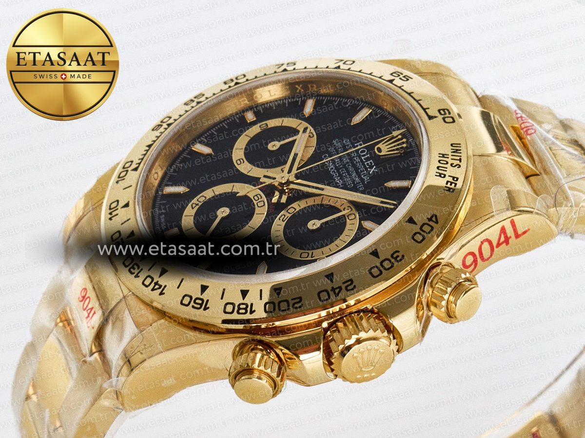 Rolex Daytona 126508 QF 1:1 Best Edition Black Dial on YG Braclet SH4131 V5 - Görsel 6