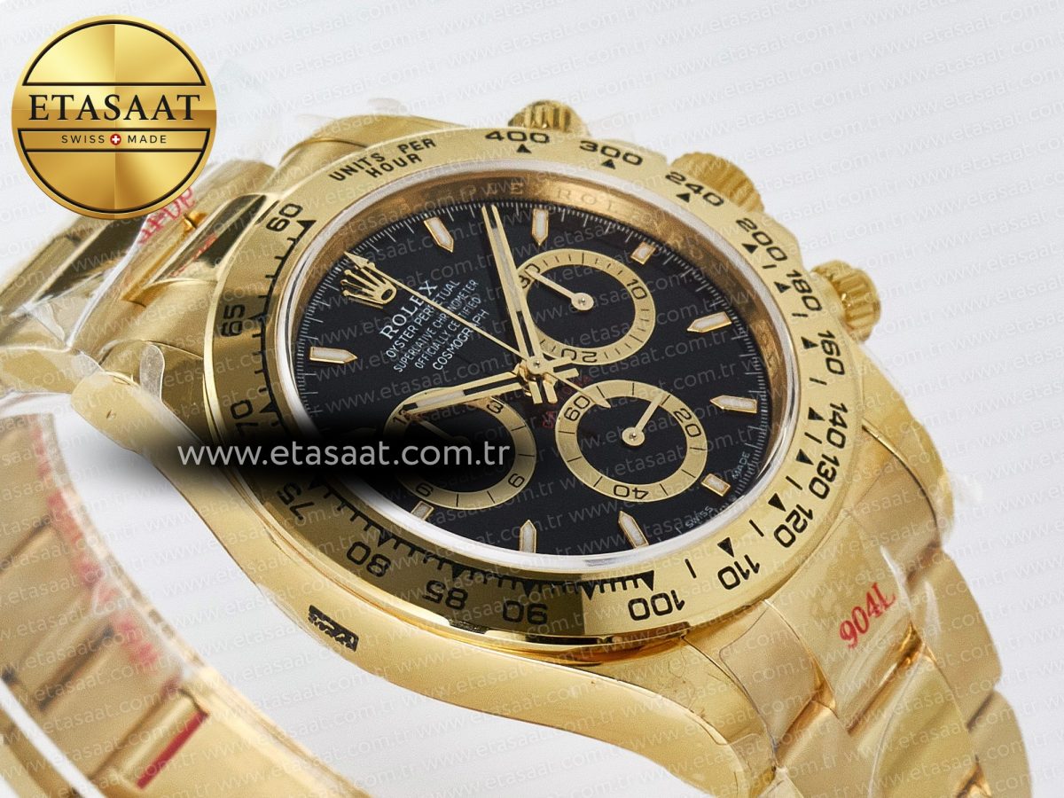 Rolex Daytona 126508 QF 1:1 Best Edition Black Dial on YG Braclet SH4131 V5 - Görsel 7