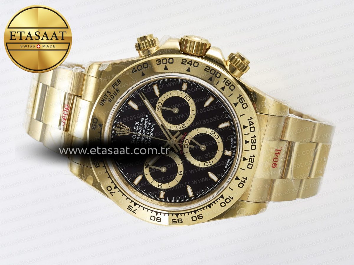Rolex Daytona 126508 QF 1:1 Best Edition Black Dial on YG Braclet SH4131 V5 - Görsel 9