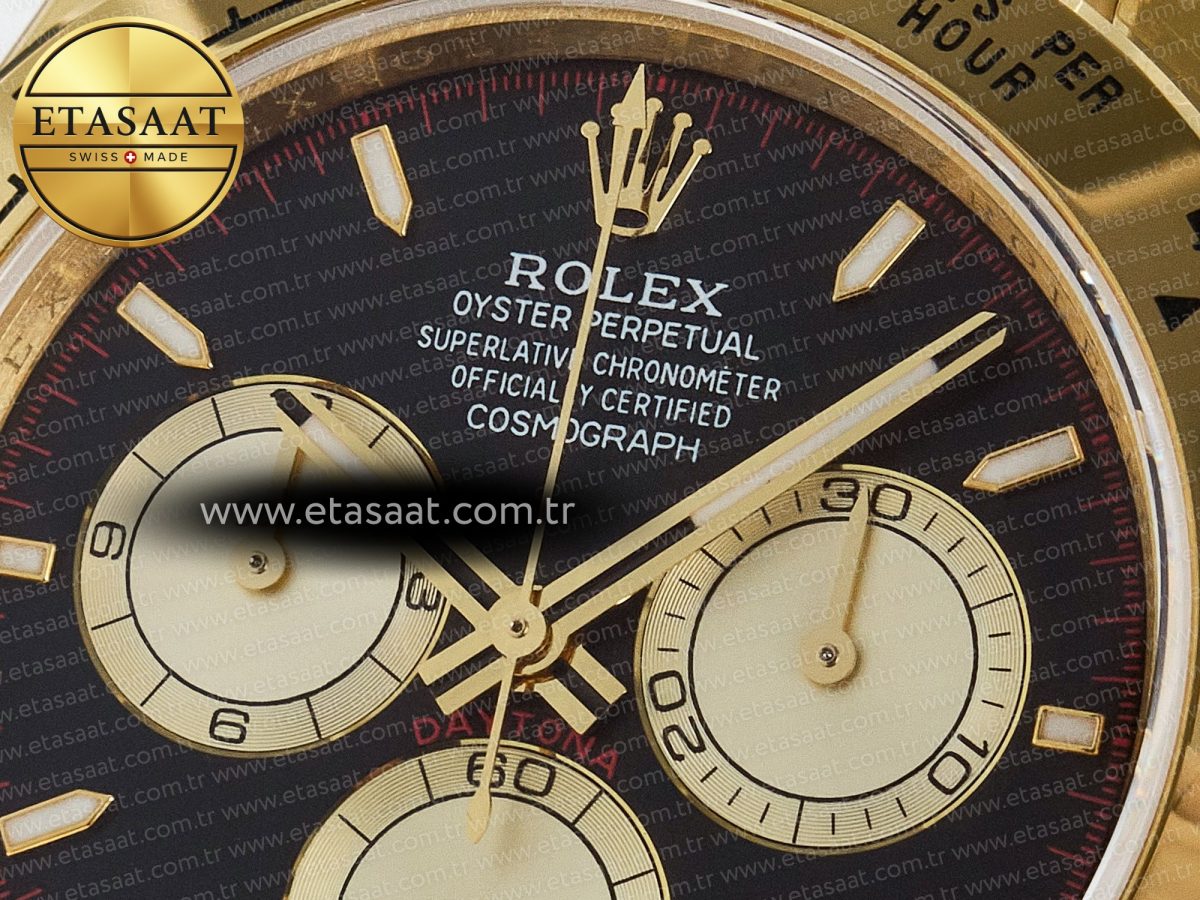 Rolex Daytona 126508 QF 1:1 Best Edition Black/YG Dial on YG Braclet SH4131 V5 - Görsel 10
