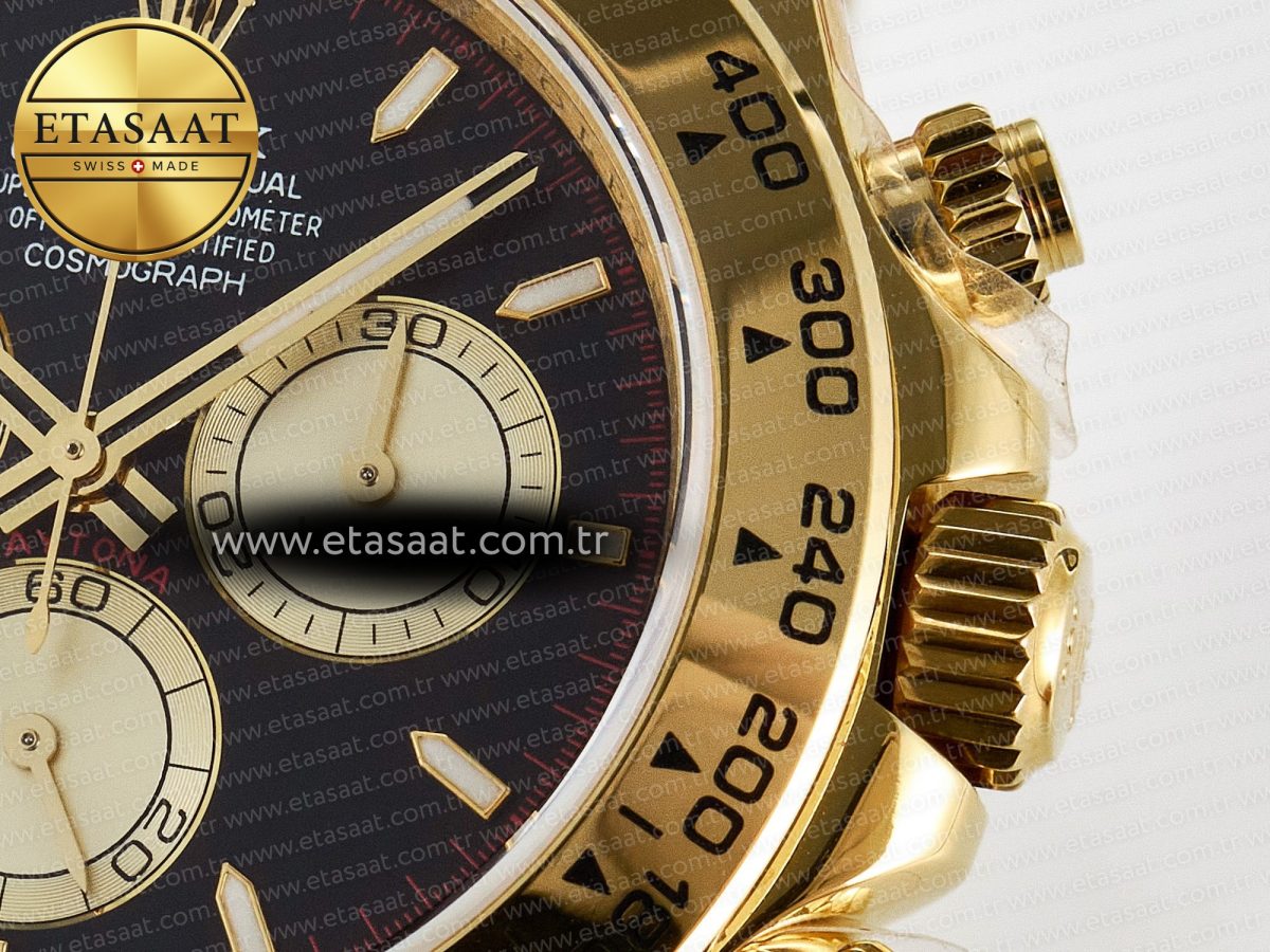 Rolex Daytona 126508 QF 1:1 Best Edition Black/YG Dial on YG Braclet SH4131 V5 - Görsel 11
