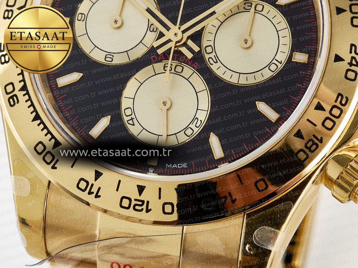 Rolex Daytona 126508 QF 1:1 Best Edition Black/YG Dial on YG Braclet SH4131 V5 - Görsel 12
