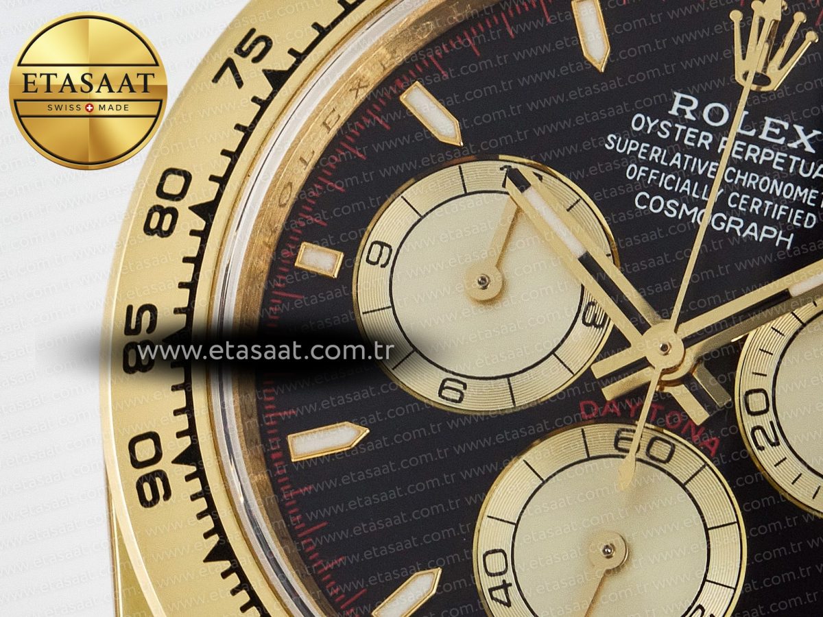 Rolex Daytona 126508 QF 1:1 Best Edition Black/YG Dial on YG Braclet SH4131 V5 - Görsel 13
