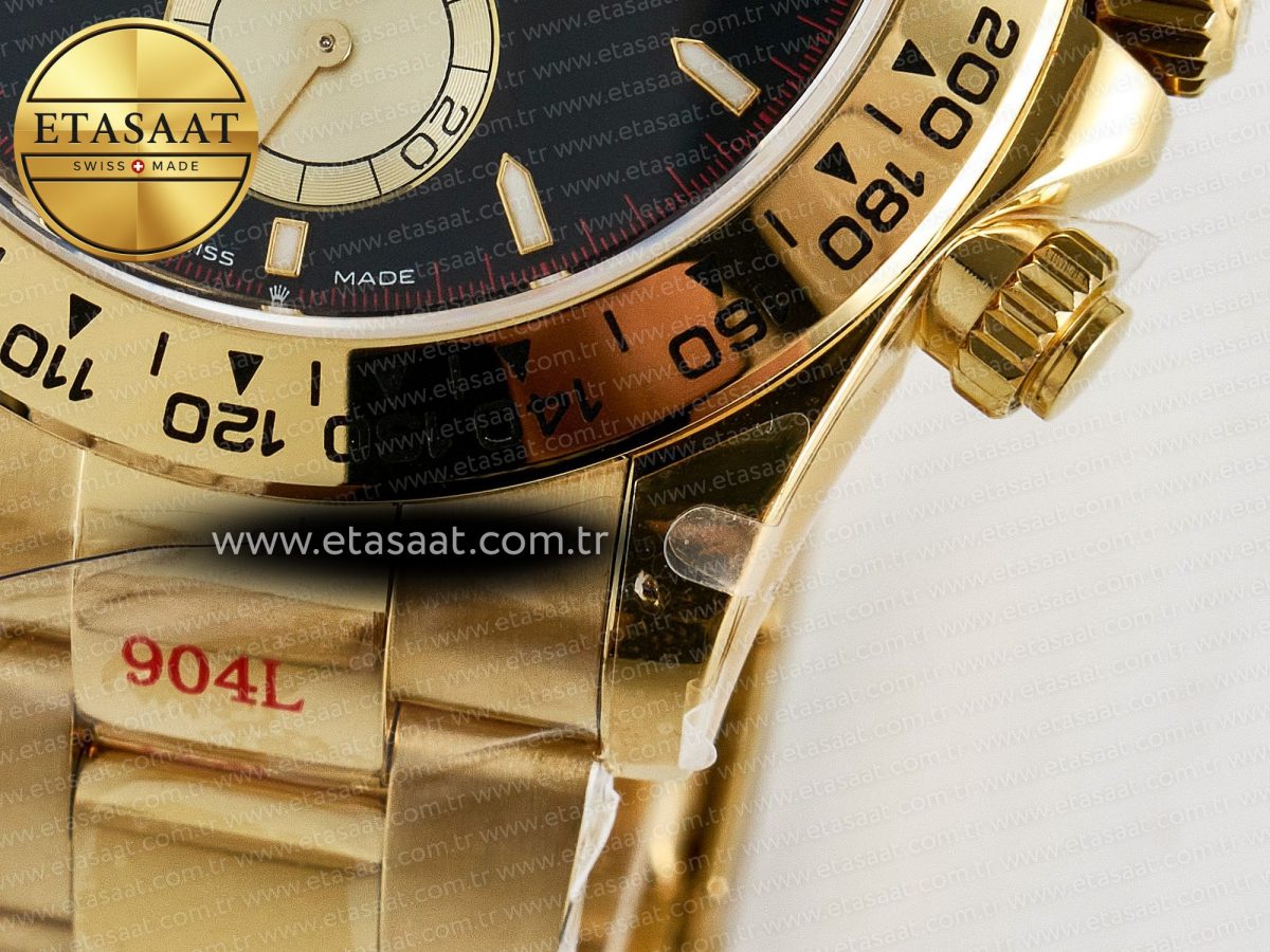 Rolex Daytona 126508 QF 1:1 Best Edition Black/YG Dial on YG Braclet SH4131 V5 - Görsel 14