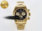 Rolex Daytona 126508 QF 1:1 Best Edition Black/YG Dial on YG Braclet SH4131 V5 - Görsel 3