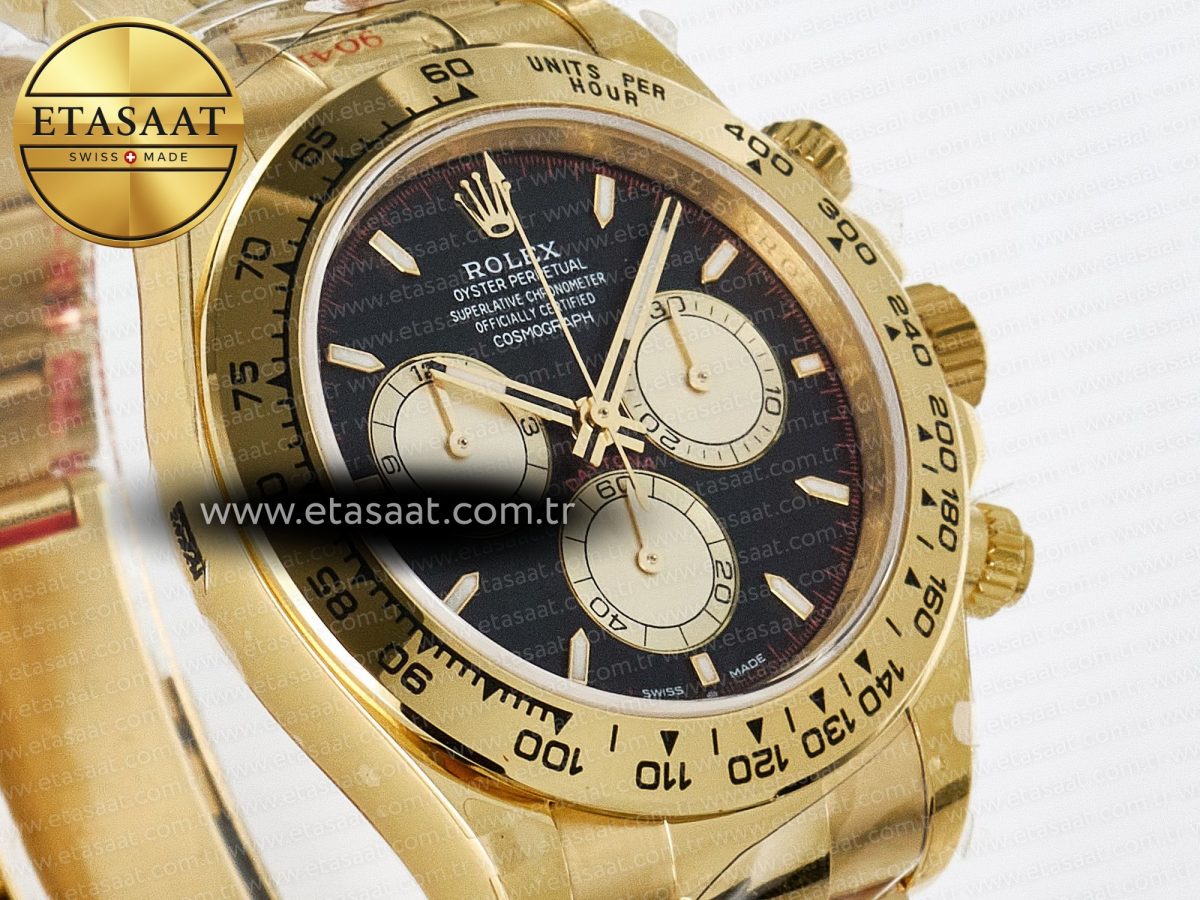 Rolex Daytona 126508 QF 1:1 Best Edition Black/YG Dial on YG Braclet SH4131 V5 - Görsel 5