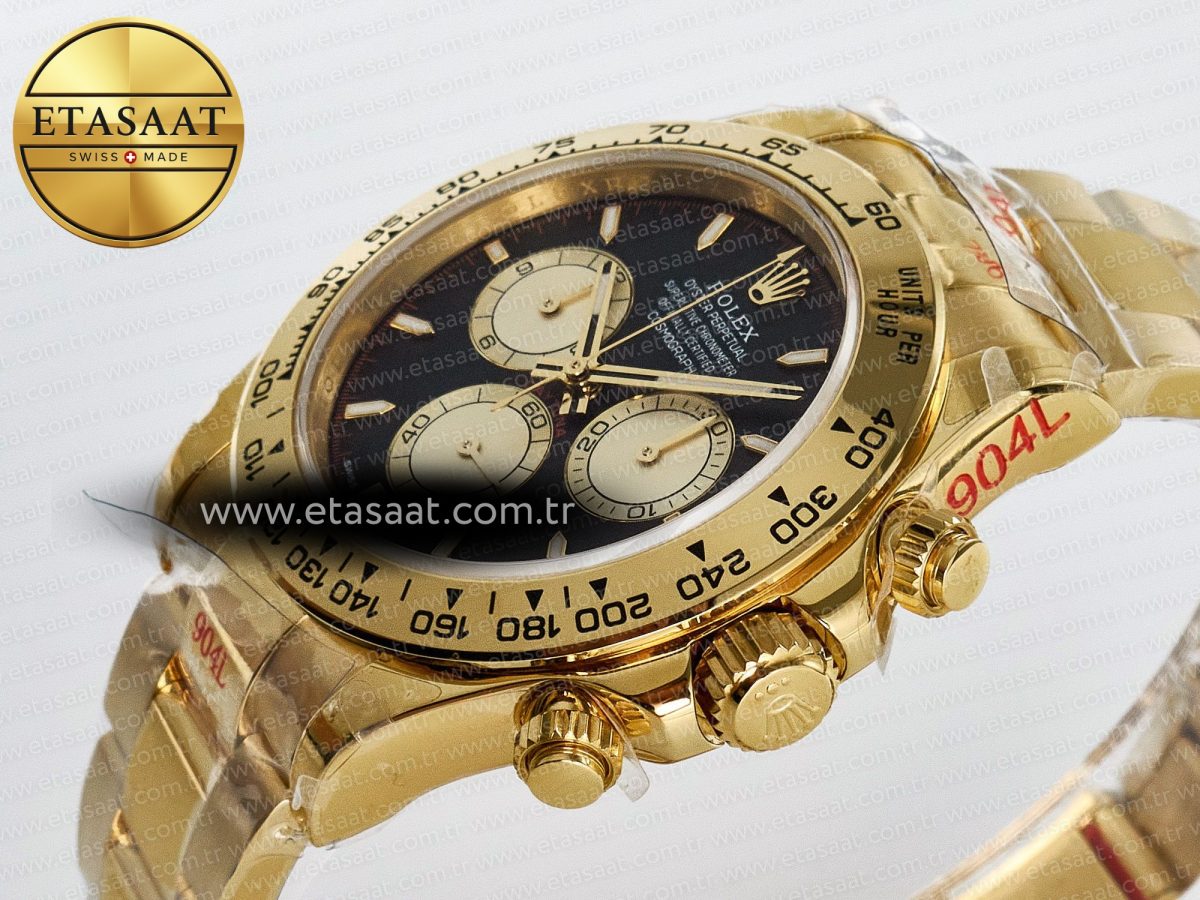 Rolex Daytona 126508 QF 1:1 Best Edition Black/YG Dial on YG Braclet SH4131 V5 - Görsel 6