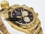 Rolex Daytona 126508 QF 1:1 Best Edition Black/YG Dial on YG Braclet SH4131 V5 - Görsel 7