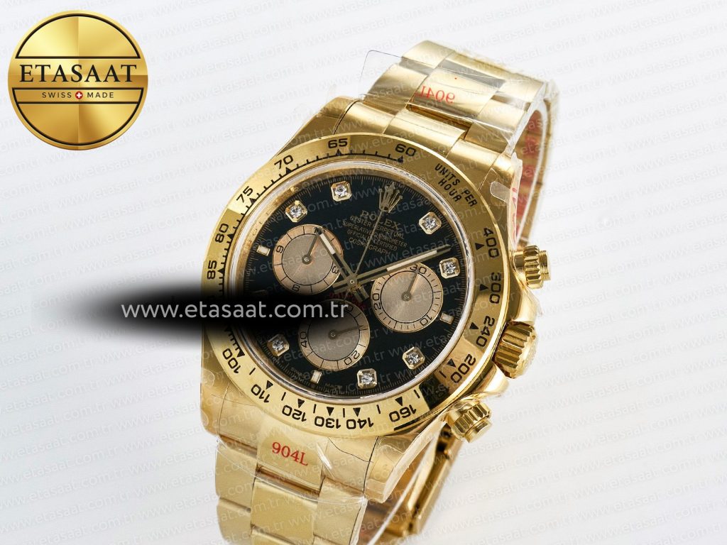 daytona 126508 qf 11 best edition black yg diamonds dial on yg braclet sh4131 v5 48 hours power reserve1