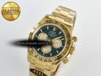 Rolex Daytona 126508 QF 1:1 Best Edition Green Dial Stick Markers On YG Bracelet SH4131 V6(Gain Weight)