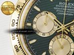 Rolex Daytona 126508 QF 1:1 Best Edition Green Dial Stick Markers On YG Bracelet SH4131 V6(Gain Weight) - Görsel 13