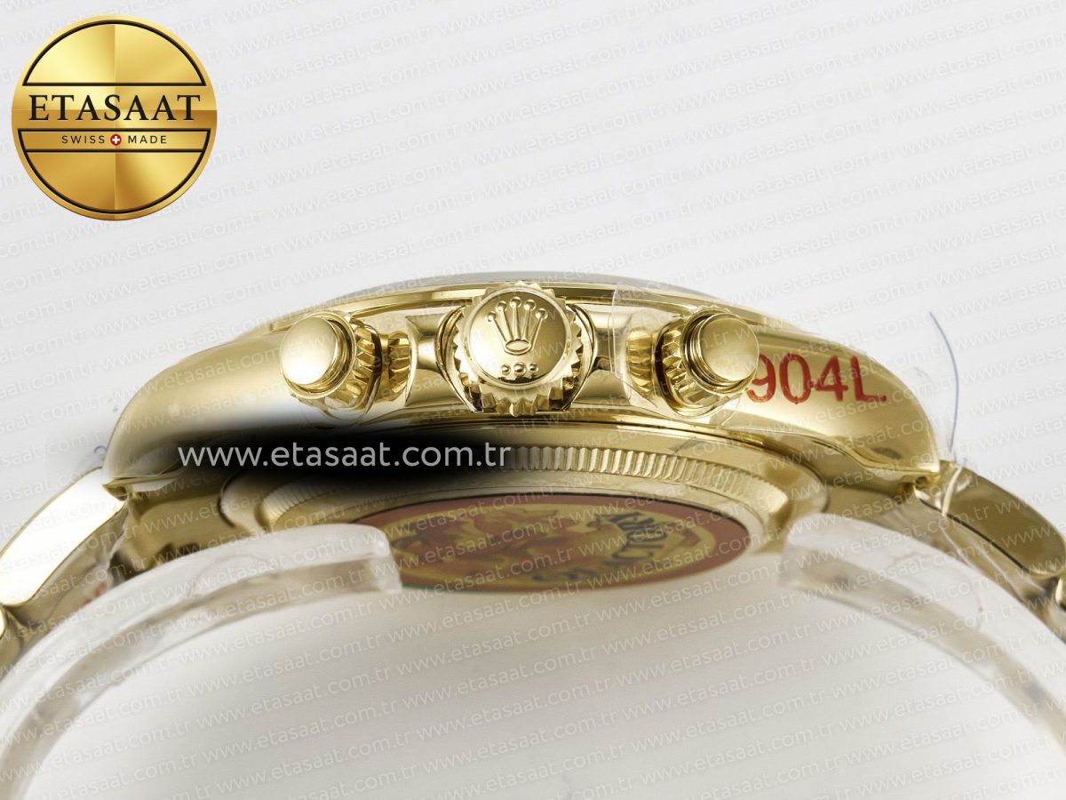 Rolex Daytona 126508 QF 1:1 Best Edition Green Dial Stick Markers On YG Bracelet SH4131 V6（Gain Weight） - Görsel 16