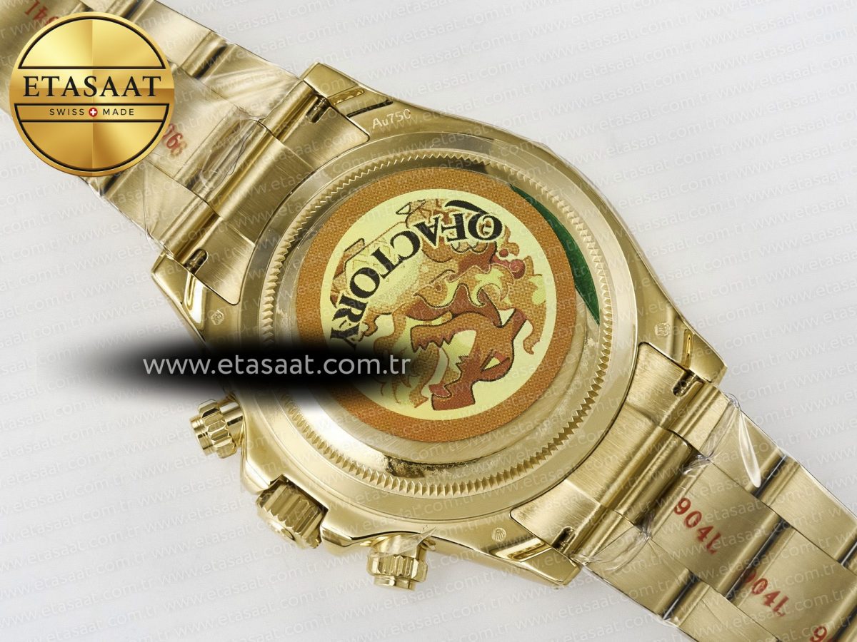 Rolex Daytona 126508 QF 1:1 Best Edition Green Dial Stick Markers On YG Bracelet SH4131 V6（Gain Weight） - Görsel 18