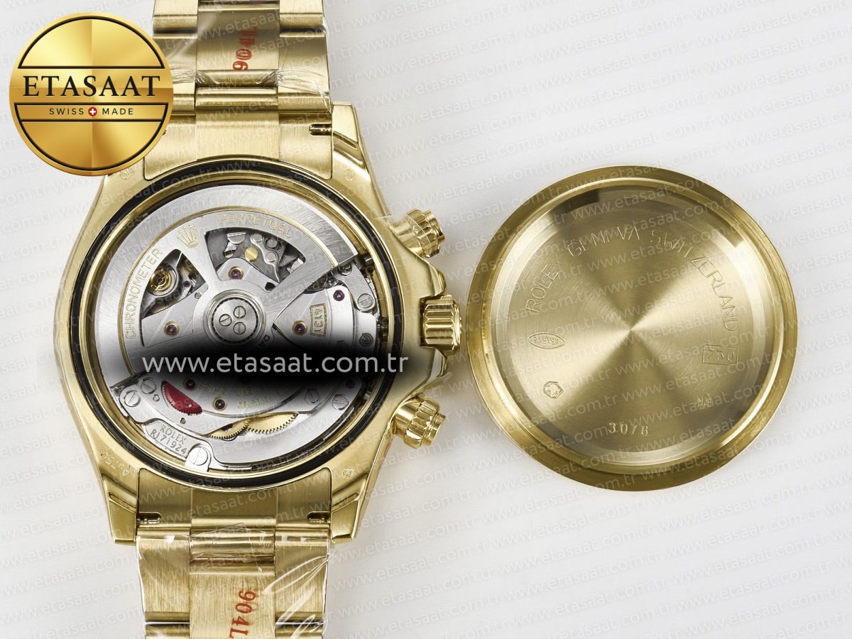 Rolex Daytona 126508 QF 1:1 Best Edition Green Dial Stick Markers On YG Bracelet SH4131 V6（Gain Weight） - Görsel 19
