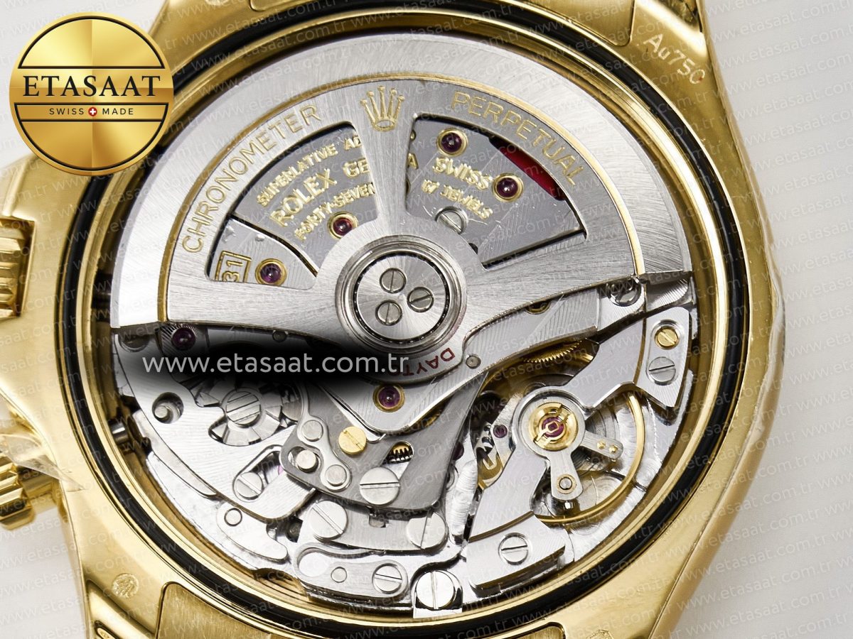 Rolex Daytona 126508 QF 1:1 Best Edition Green Dial Stick Markers On YG Bracelet SH4131 V6（Gain Weight） - Görsel 21