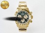 Rolex Daytona 126508 QF 1:1 Best Edition Green Dial Stick Markers On YG Bracelet SH4131 V6(Gain Weight) - Görsel 3