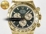Rolex Daytona 126508 QF 1:1 Best Edition Green Dial Stick Markers On YG Bracelet SH4131 V6(Gain Weight) - Görsel 4