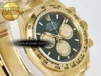 Rolex Daytona 126508 QF 1:1 Best Edition Green Dial Stick Markers On YG Bracelet SH4131 V6（Gain Weight） - Görsel 5