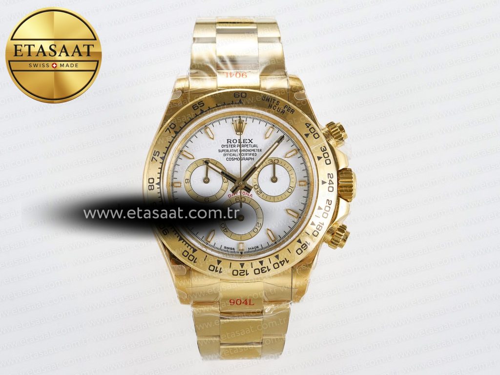 Rolex Daytona 126508 Beyaz Kadran SH4131 Eta Saat - Görsel 3 - 1:1 Süper Klon Saat