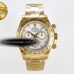 Rolex Daytona 126508 Beyaz Kadran SH4131 Eta Saat - 1:1 Süper Klon Replika Saat