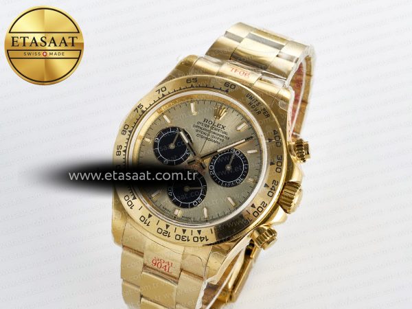 Rolex Daytona 126508 QF 1:1 Best Edition YG/Black Dial on YG Braclet SH4131 V5