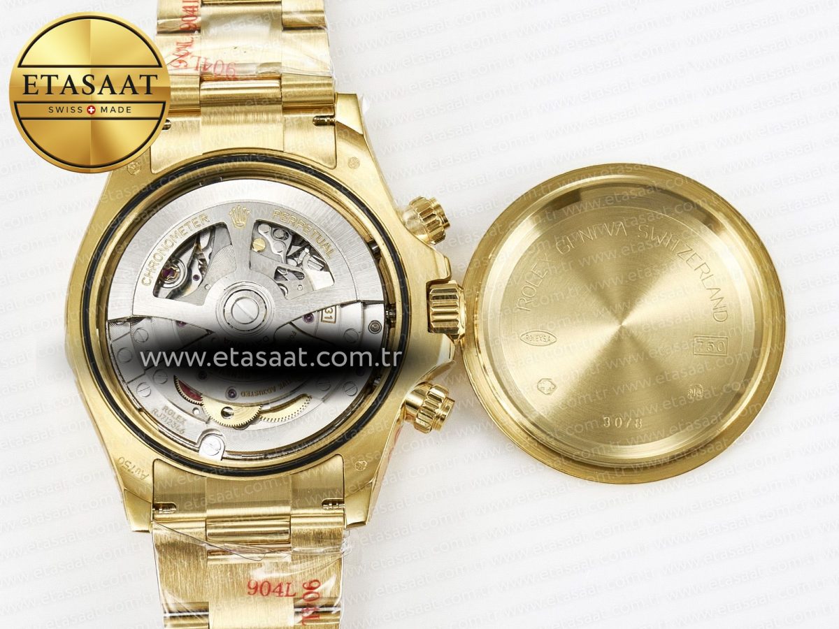 Rolex Daytona 126508 QF 1:1 Best Edition YG/Black Dial on YG Braclet SH4131 V5 - Görsel 19