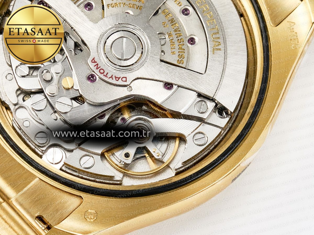 Rolex Daytona 126508 QF 1:1 Best Edition YG/Black Dial on YG Braclet SH4131 V5 - Görsel 24
