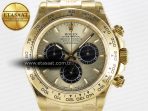 Rolex Daytona 126508 QF 1:1 Best Edition YG/Black Dial on YG Braclet SH4131 V5 - Görsel 4
