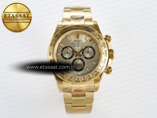 Rolex Daytona 126508 YG Bilezik SH4131 Eta Saat - 1:1 Süper Klon Replika Saat