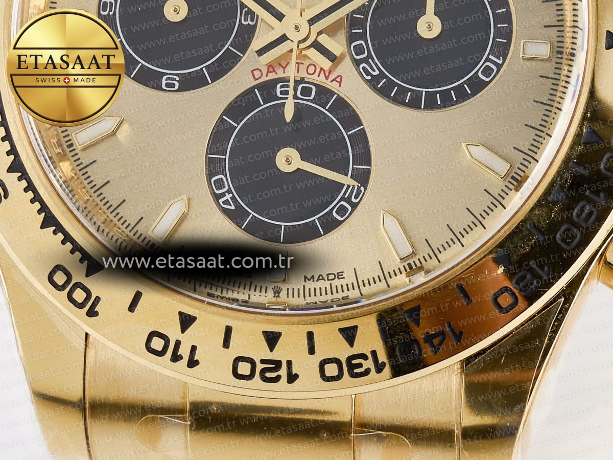 Rolex Daytona 126508 YG Clean 1:1 Best Edition YG/Black Dial on YG Bracelet Super Clone DD4131 - Görsel 12