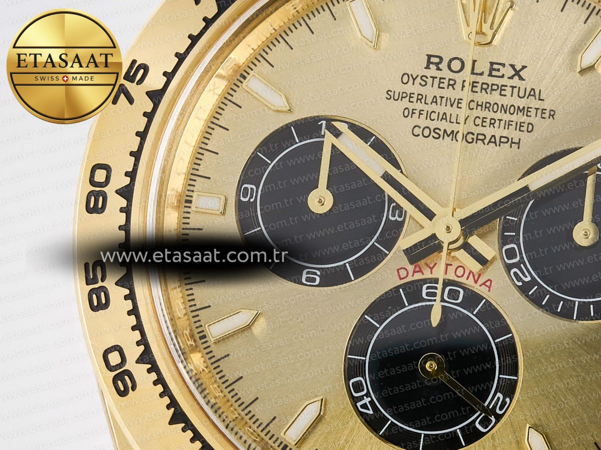 Rolex Daytona 126508 YG Clean 1:1 Best Edition YG/Black Dial on YG Bracelet Super Clone DD4131 - Görsel 13