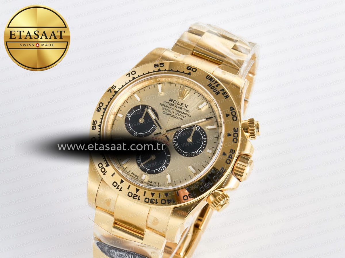 Rolex Daytona 126508 YG Clean 1:1 Best Edition YG/Black Dial on YG Bracelet Super Clone DD4131 - Görsel 2