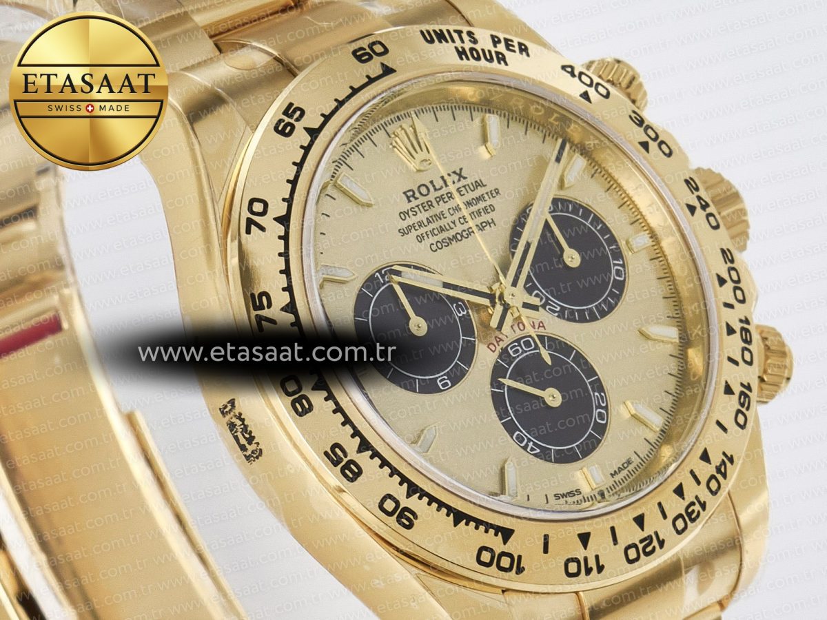 Rolex Daytona 126508 YG Clean 1:1 Best Edition YG/Black Dial on YG Bracelet Super Clone DD4131 - Görsel 5
