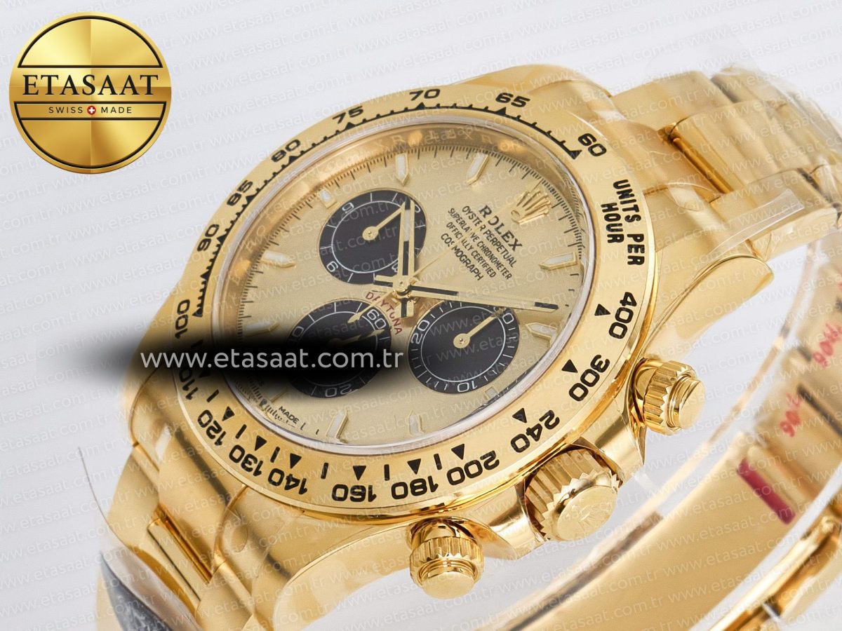 Rolex Daytona 126508 YG Clean 1:1 Best Edition YG/Black Dial on YG Bracelet Super Clone DD4131 - Görsel 6