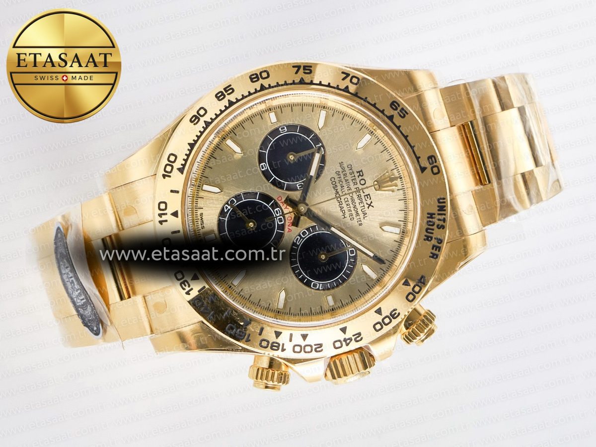 Rolex Daytona 126508 YG Clean 1:1 Best Edition YG/Black Dial on YG Bracelet Super Clone DD4131 - Görsel 7