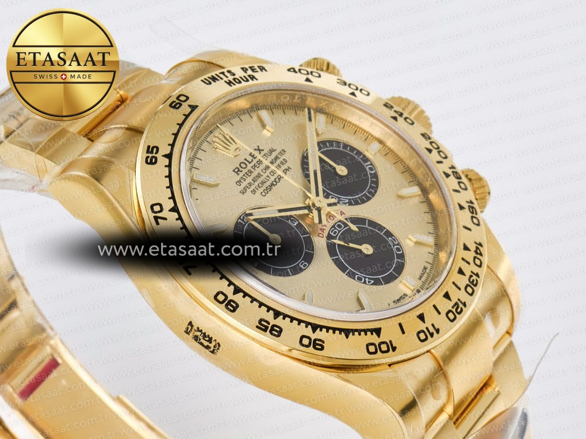 Rolex Daytona 126508 YG Clean 1:1 Best Edition YG/Black Dial on YG Bracelet Super Clone DD4131 - Görsel 8
