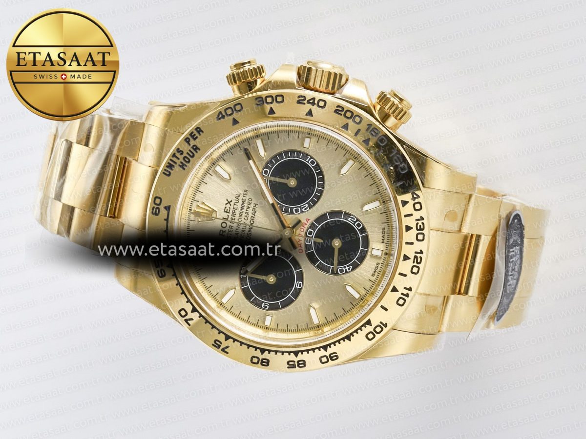 Rolex Daytona 126508 YG Clean 1:1 Best Edition YG/Black Dial on YG Bracelet Super Clone DD4131 - Görsel 9