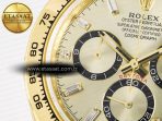 Rolex Daytona 126508 YG QF 1:1 Best Edition YG/Black Dial Crystal Markers On YG Bracelet SH4131 V6 (Gain Weight) - Görsel 13