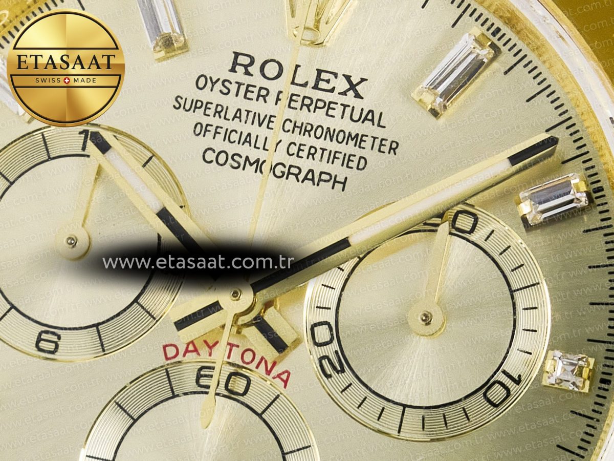 Rolex Daytona 126508 YG QF 1:1 Best Edition YG Dial Crystal Markers On YG Bracelet SH4131 V6 (Gain Weight) - Görsel 10